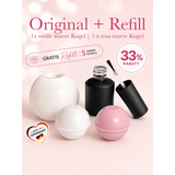 Komplett Set für maximale Produktrettung von Nagelgel- und Lack| Original & Refill (5 innere rosa Kugeln)