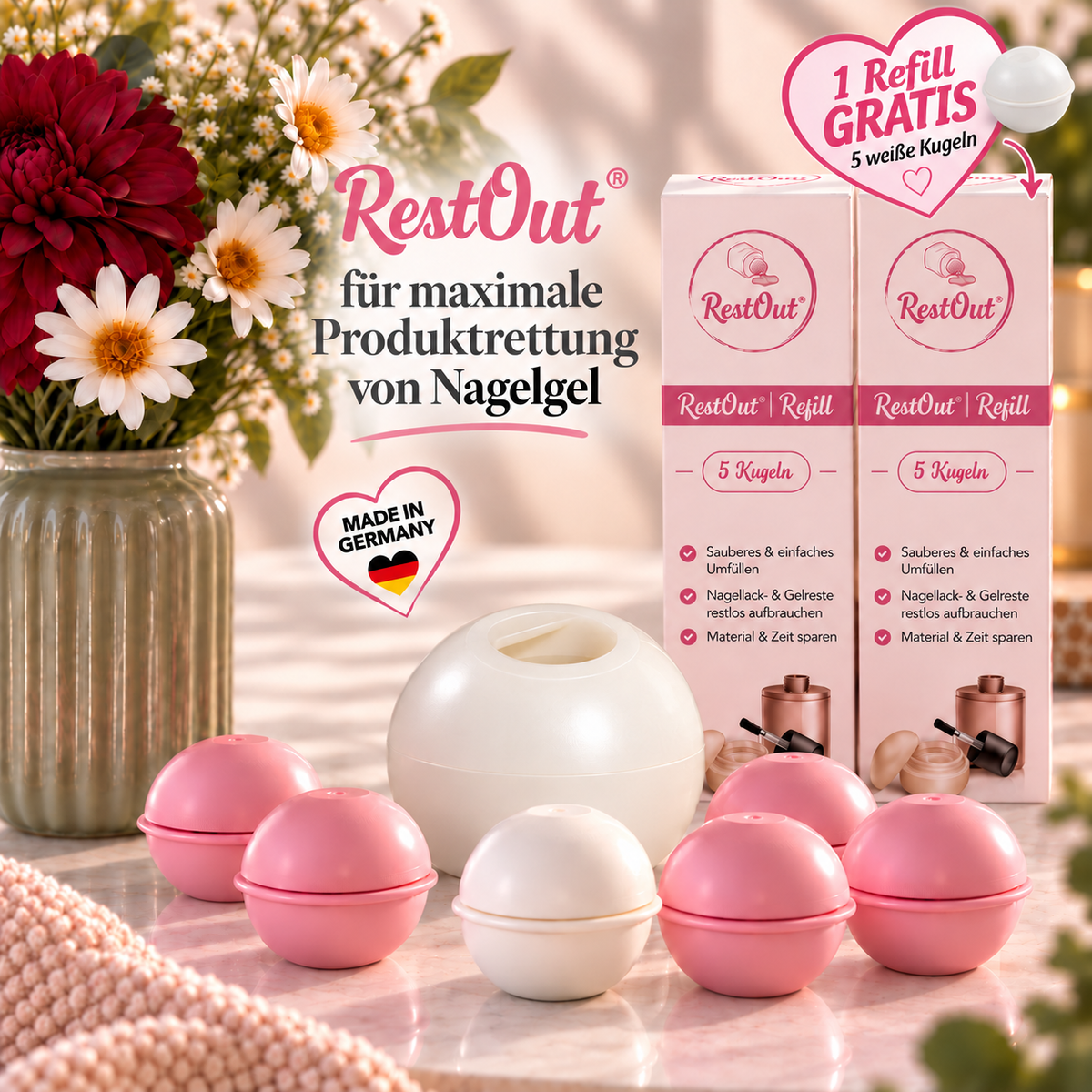 RestOut Set 16 Kugeln – Original + 2x Nachfüll-Kugeln (5er Set)