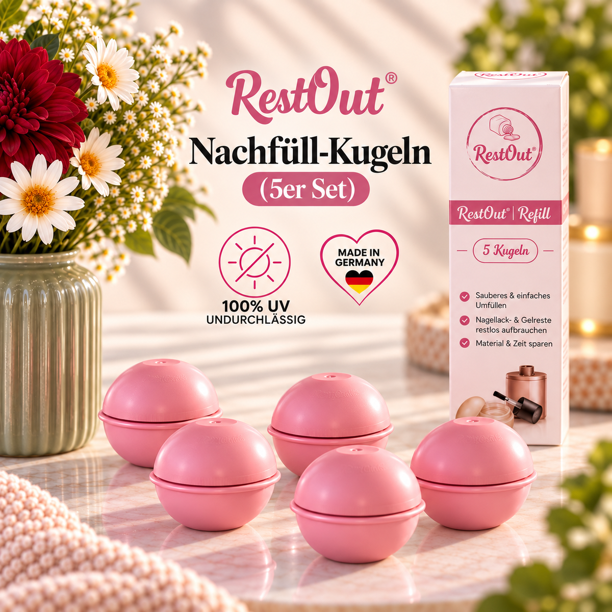 RestOut 2x Nachfüll-Kugeln 5er Set – 10 Auffangkugeln