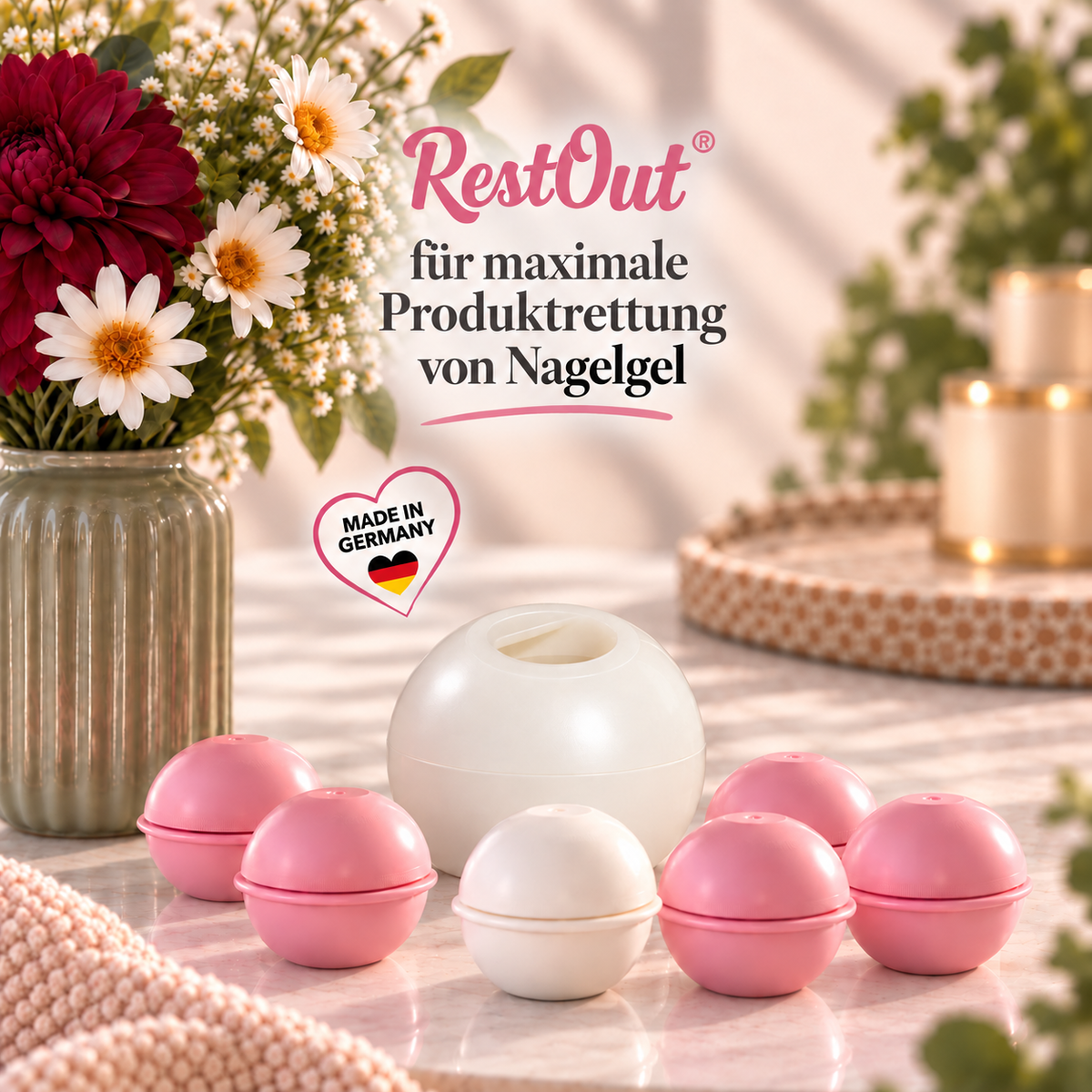 RestOut Komplett-Set mit 6 Kugeln: Original plus 5 Nachfüll-Kugeln